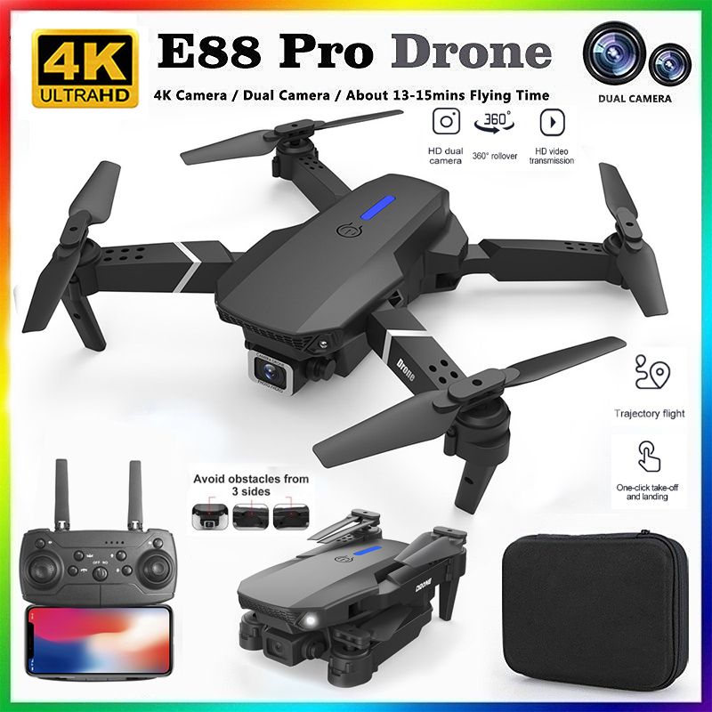 Drone Kit With Camera - 2026 NOWY E88 Profesjonalny Dron RC