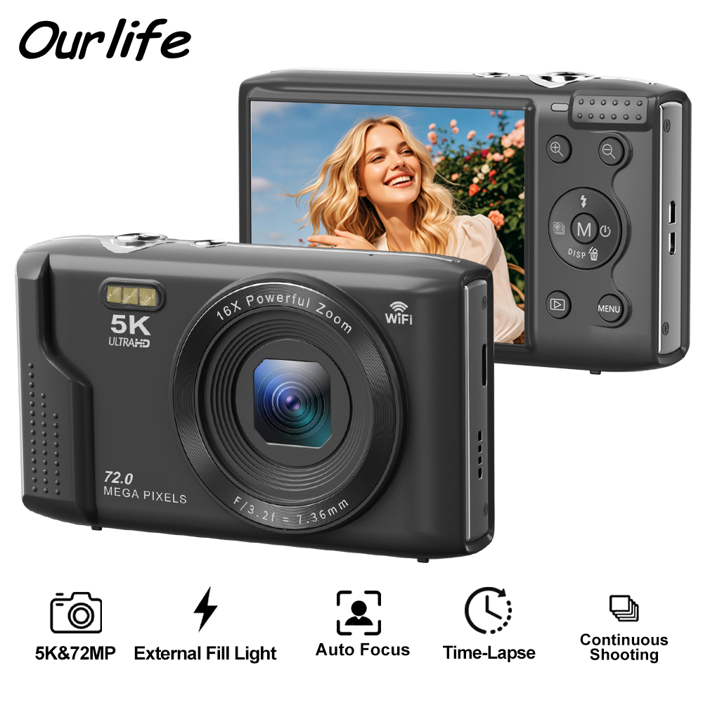 Canon Camera Eos R50 - Kompaktowy aparat cyfrowy Ourlife 5K 72MP