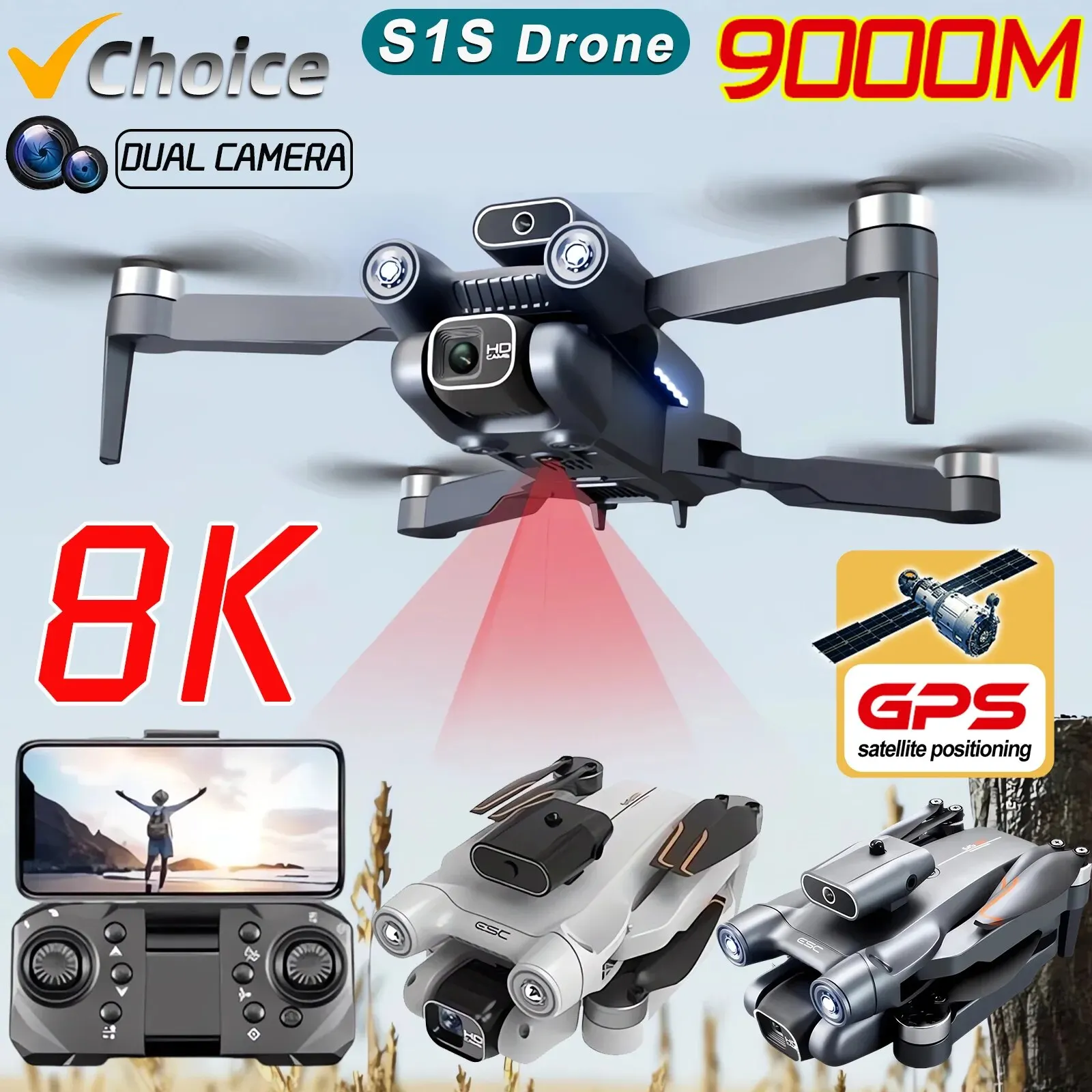 Drone Kit Professional - Nowy S1S 5G GPS Drone Camera