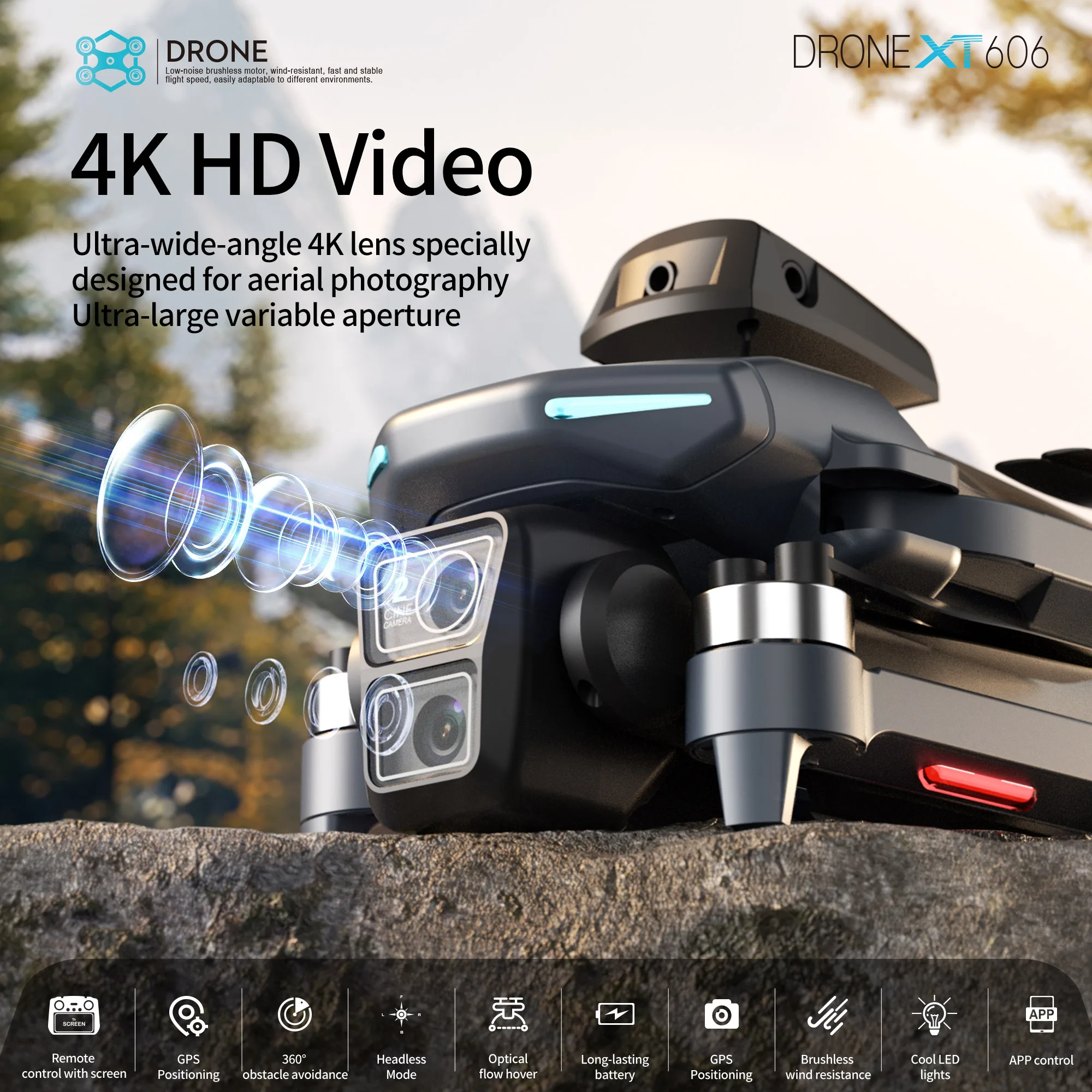 Dron GPS Lenovo XT606 MAX 4K P – Drone Kit Fpv recenzja i cena